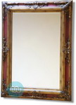 Rectangular Red & Gold Swept Frame Mirror 1168 x 864 mm