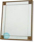 Mirror framed Mirror Gold Corners/Trim 40x30 Inches