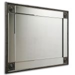 Mirror framed Mirror Silver Corners/Trim 36x24 Inches