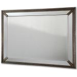 Mirror framed Mirror Diagonal Silver Trim 48x36 Inches