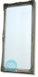 Very Ornate Silver Swept Framed Mirror 60x24 Inches