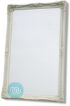 Very Ornate White Swept Framed Mirror 60x36 Inches