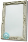 Very Ornate Ivory Framed Mirror  (Glass Mirror Size 72x48 Inches)