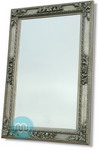 Very Ornate Silver Framed Mirror 60x36 Inches