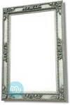 Very Ornate Silver Framed Mirror 72x48 Inches