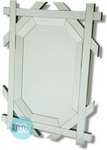 Silver Contemporary Octagonal Mirror 37 x 49 Inches