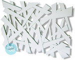 Silver Contemporary Other Mirror 55 x 39 Inches