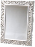 Decorative lattice framing in white