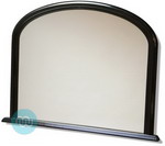 Simple and elegant Black overmantle, with Plain Mirror.