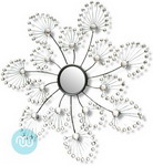 Sunburst Chrystal Round Mirror