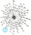 Sunburst with Clear Chrytal Wall Art