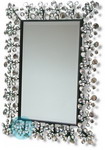 Floral Chrystal Rectangular Mirror
