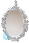Painted White Swept Oval Frame with mirror W80 x H106 cm