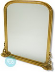 Large Gold Overmantle with side finials 135cm W x 136cm H