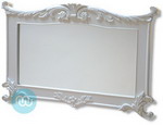 Antique Effect White Mirror 89 x 62cm