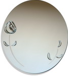 Simple and elegant stylish all glass circular mirror