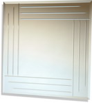 Contemporary Multi panel all glass mirror with diamond cut design