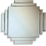 Multi panel all glass mirror