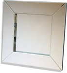 Contemporary all glass square box mirror