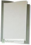 Wall Mirror with wavy edge to Top - 2 Tone Black/Mirror