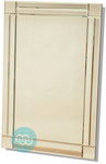 Silver Contemporary Mirror 36x24 Inches