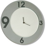 Glass Wall Clock Frosted with Mirror Circles