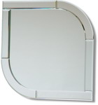 Wall mirror with two 90 degree cut corners 400x 400mm