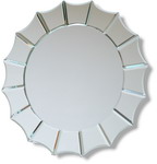 Wall Mirror Scalloped Edge Circle 45cm Dia