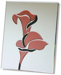 Wall Mirror with Tulip Shape  50cm H x 40cm W