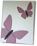 Home Living Wall Mirror Butterflies   50cm H x 40cm W (Please note: This mirror is glass and not acrylic)