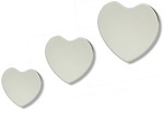 Set of 3 Heart Mirror Wall Plaques