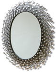 Home Living Metal Crystal Wall OvalMirror