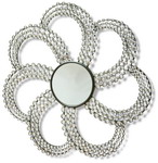 Home Living Metall Wal Art Mirror Crystal Flower