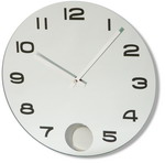 Quarz Round Mirror Wall Clock Pendulumt