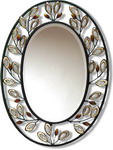 Oval Flower Wall Mirror