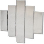 5 Piece Art Deco all glass Wall Mirror   