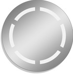 Circular Bathroom mirror with integrated decorative light