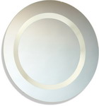 Circular Bathroom mirror with integrated decorative light