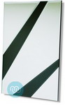 Black / Silver Contemporary Rectangle Mirror 24 x 36 Inches