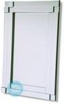 Silver Contemporary Rectangle Mirror 24 x 36 Inches