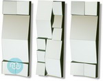 Pewter Contemporary Rectangle Mirror 30 x 48 Inches