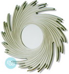 Silver Contemporary Circle Mirror 39 x 39 Inches