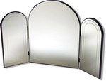 Stylish and simple All Gllas arched bedroom triple mirror