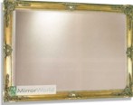 One of our most popular ornate mirrors, a 75mm gold swept frame with a bevelled mirror. Available in many sizes.