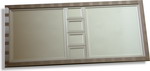 Striking Contemporary 6 Piece Handcrafted Mirror made with a real wooden frame pressed with silver leaf to adorn your walls and create light and space.