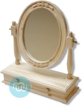 Carved Oval Swing Mirror