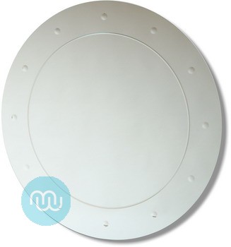 Large Decorative Round Mirror with Diamond cut inner circle and groovs 36