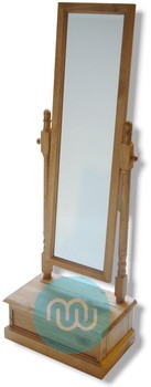 Large free standing rectangular dressing mirror, with tilt adjustment