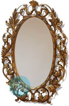 Antique Style Gold Oval Mirror 