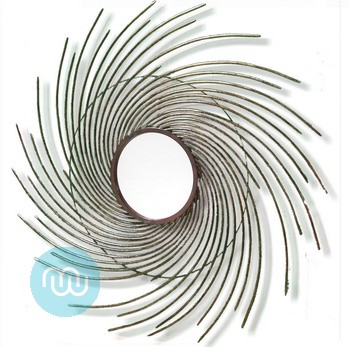Curved Sunburst Wall Art Mirror